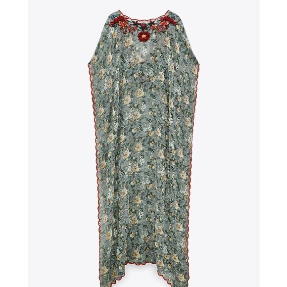 ZARA Embroidered Tunic Dress Limited New - Picture 6 of 11